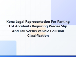 Kona Parking Lot Accidents: Slip and Fall or Vehicle Collision?